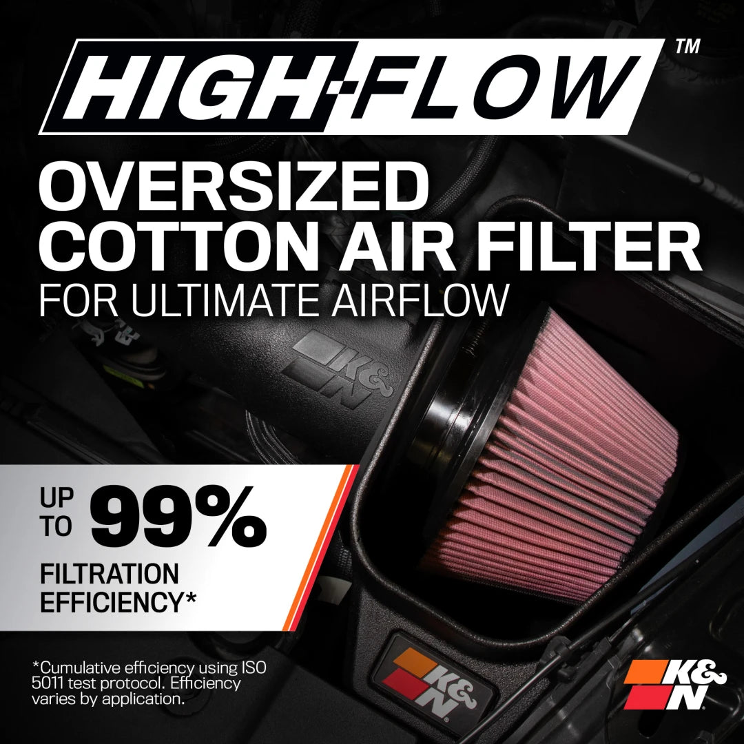 K&N 63 Series Aircharger High Performance Cold Air Intake Kits 2024+ Mustang 5.0