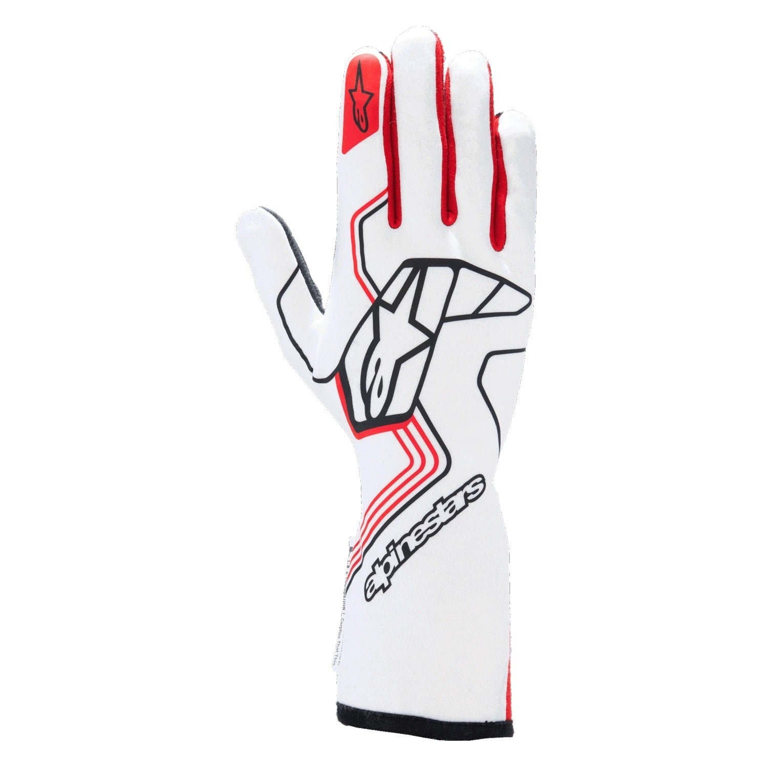 Glove Tech-1 Race V4 White / Red Large
