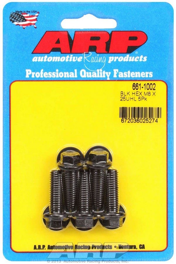 8mm x 1.25 x 25mm 6pt Bolt Kit 5pk