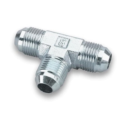 Fitting, Adapter Tee, 3 AN Male x 3 AN Male x 3 AN Male, Steel, Zinc Plated, Each