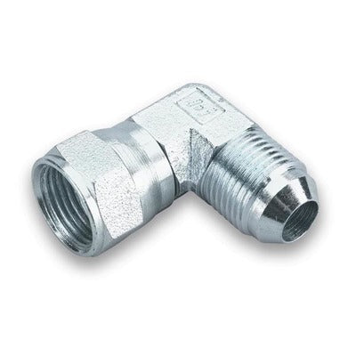 -3AN MALE TO -3AN FEMALE 90 DEG. SWIVEL FITTING, STEEL