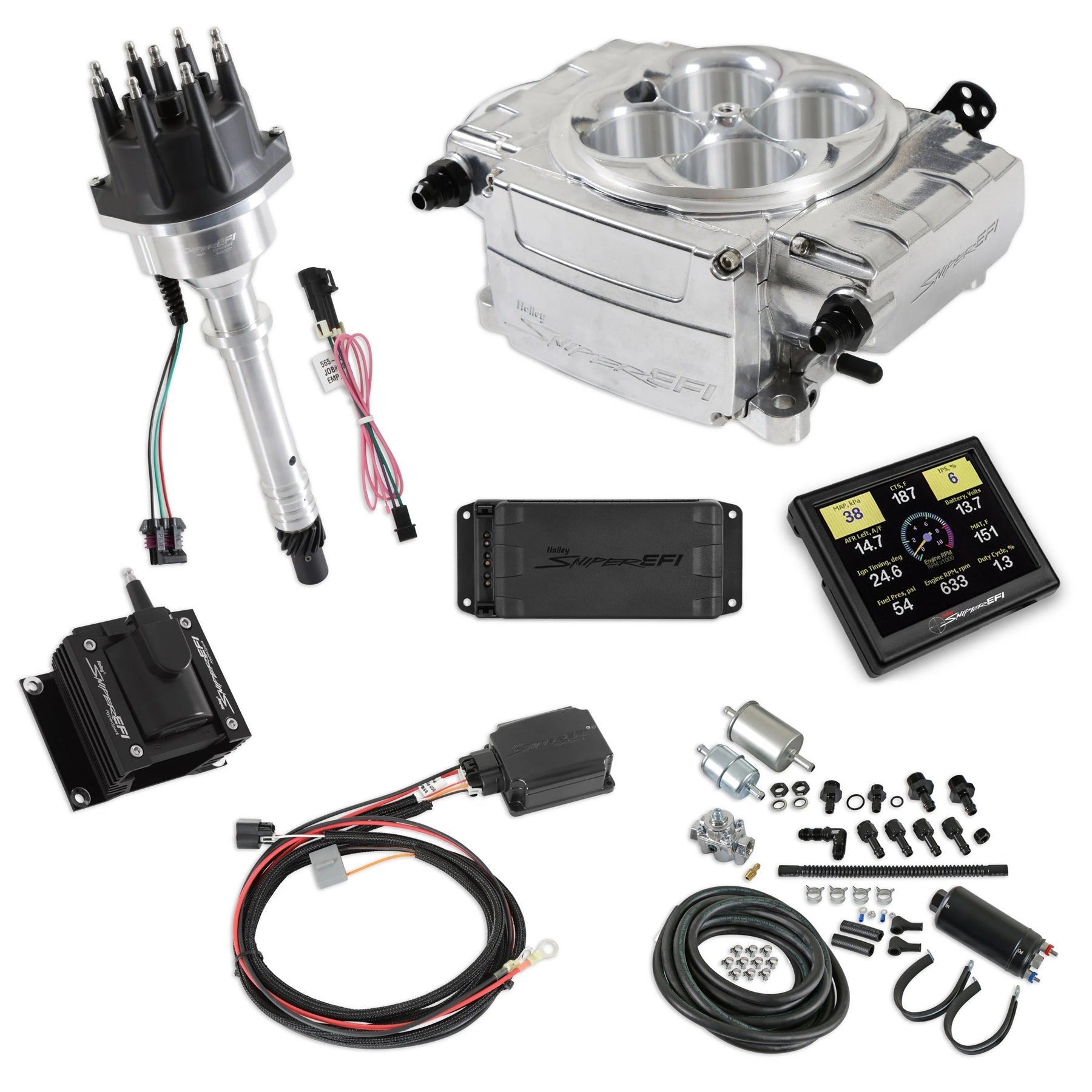 Sniper-2 EFI Master Kit w/SBC Ignition Polished