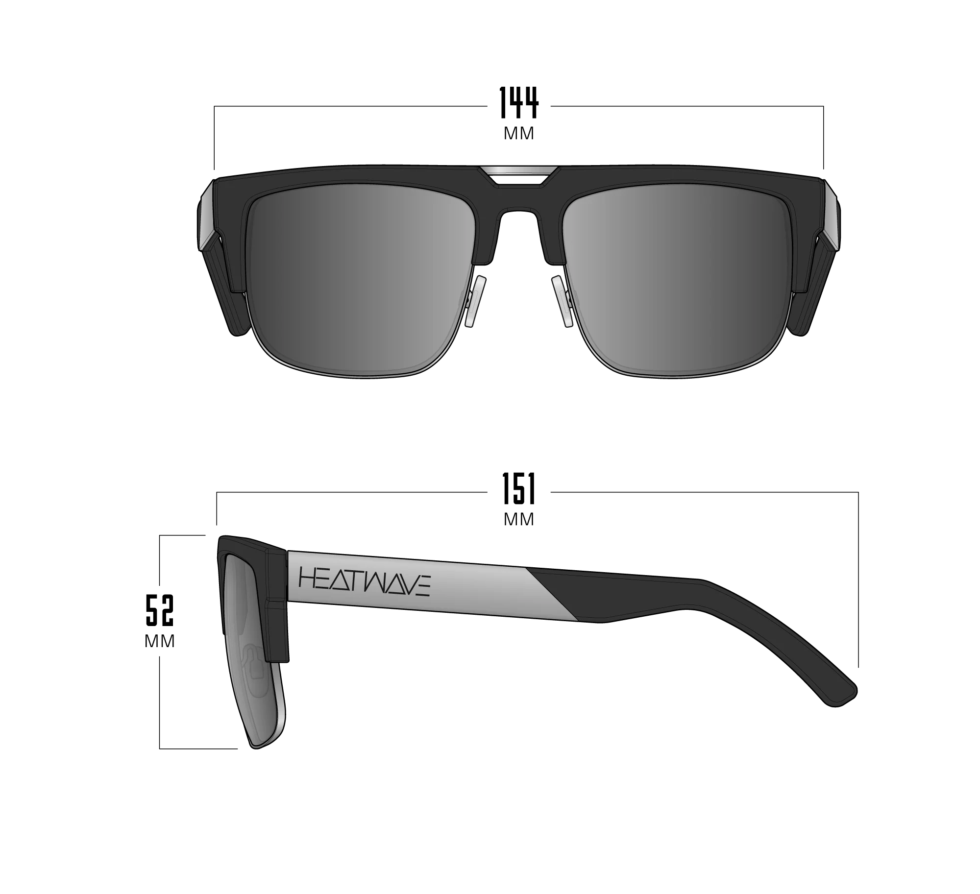 HEATWAVE VISUAL Interceptor 2.0 Sunglasses: BLACK/GOLD