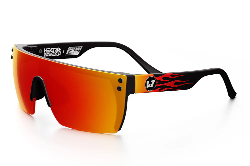 Kids Lazer Face Sunglasses: Little Trouble X Heat Wave Flames