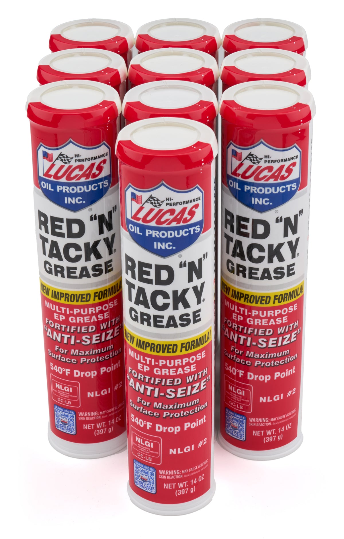 Red-N-Tacky Grease Case 10 x 14oz Cartridge