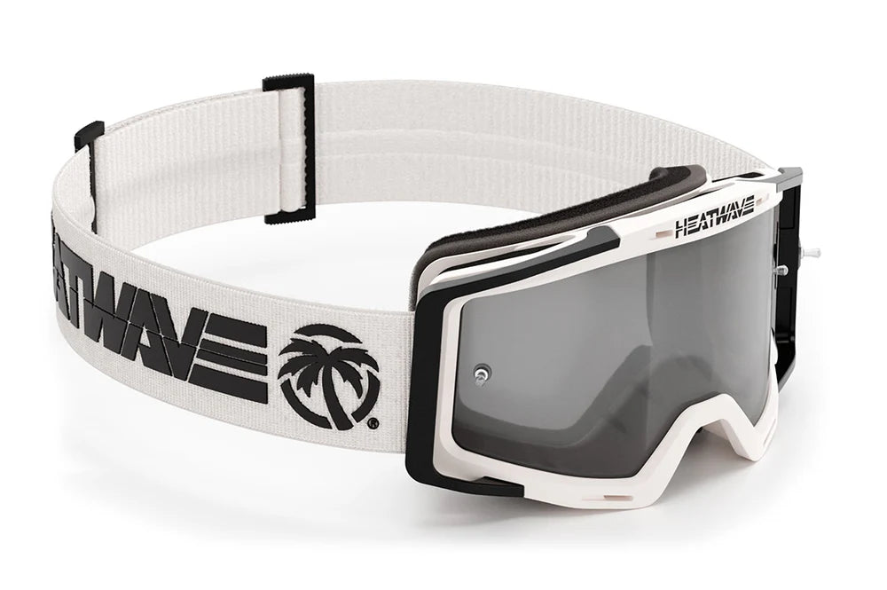 HEATWAVE VISUAL MXG-250 Moto Goggle - Billboard Icon WHITE/PHOTOCHROMIC