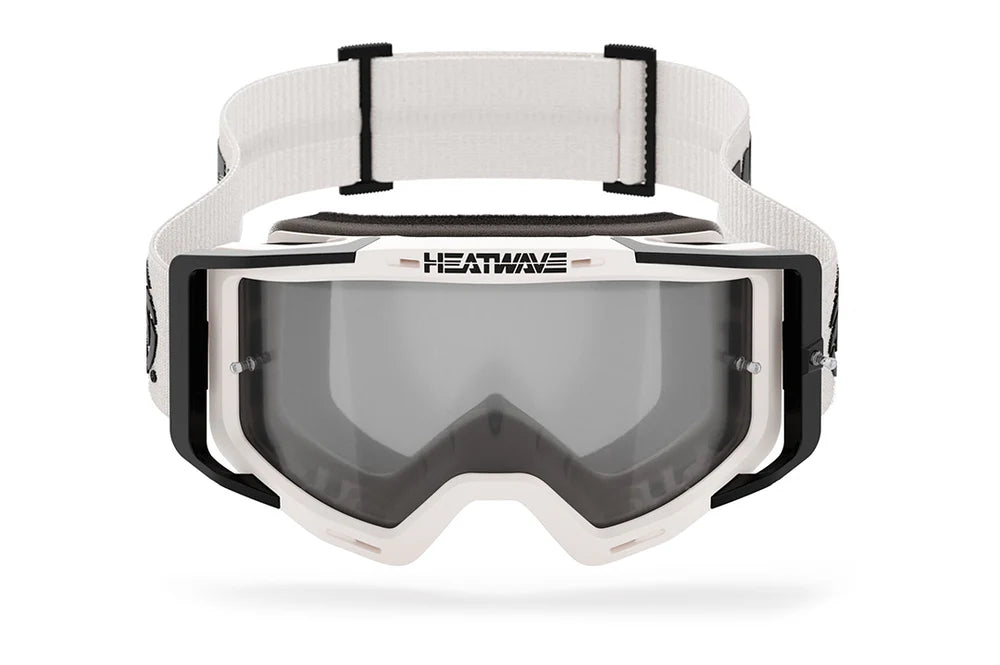 HEATWAVE VISUAL MXG-250 Moto Goggle - Billboard Icon WHITE/PHOTOCHROMIC