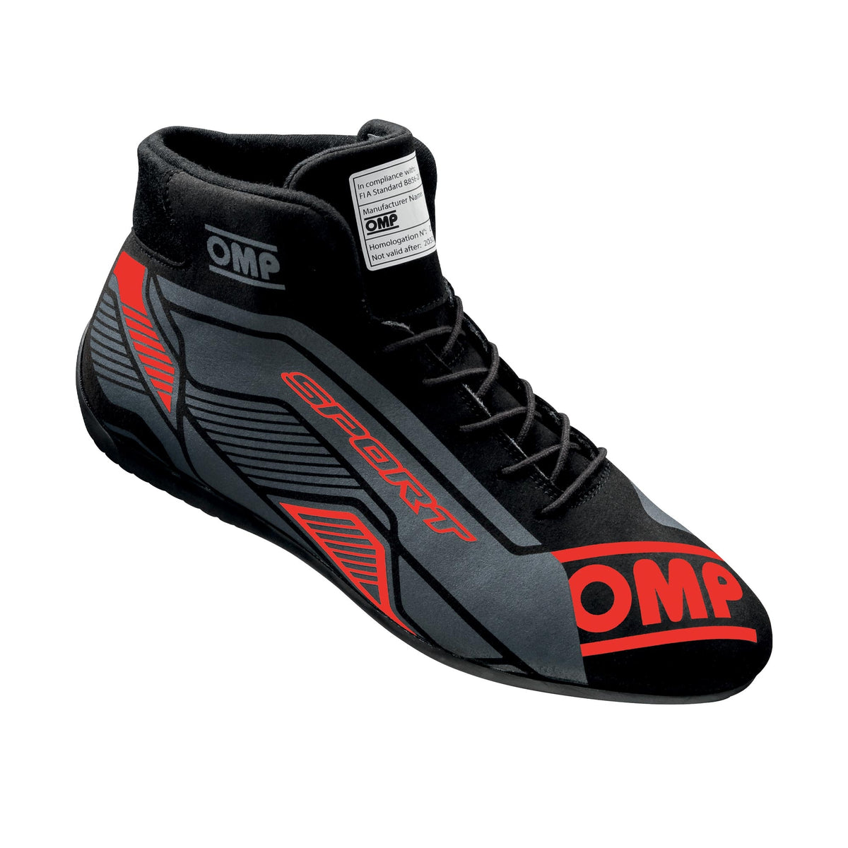 OMP SPORT SHOES FIA 8856 -2018 BLACK / RED SZ. 42