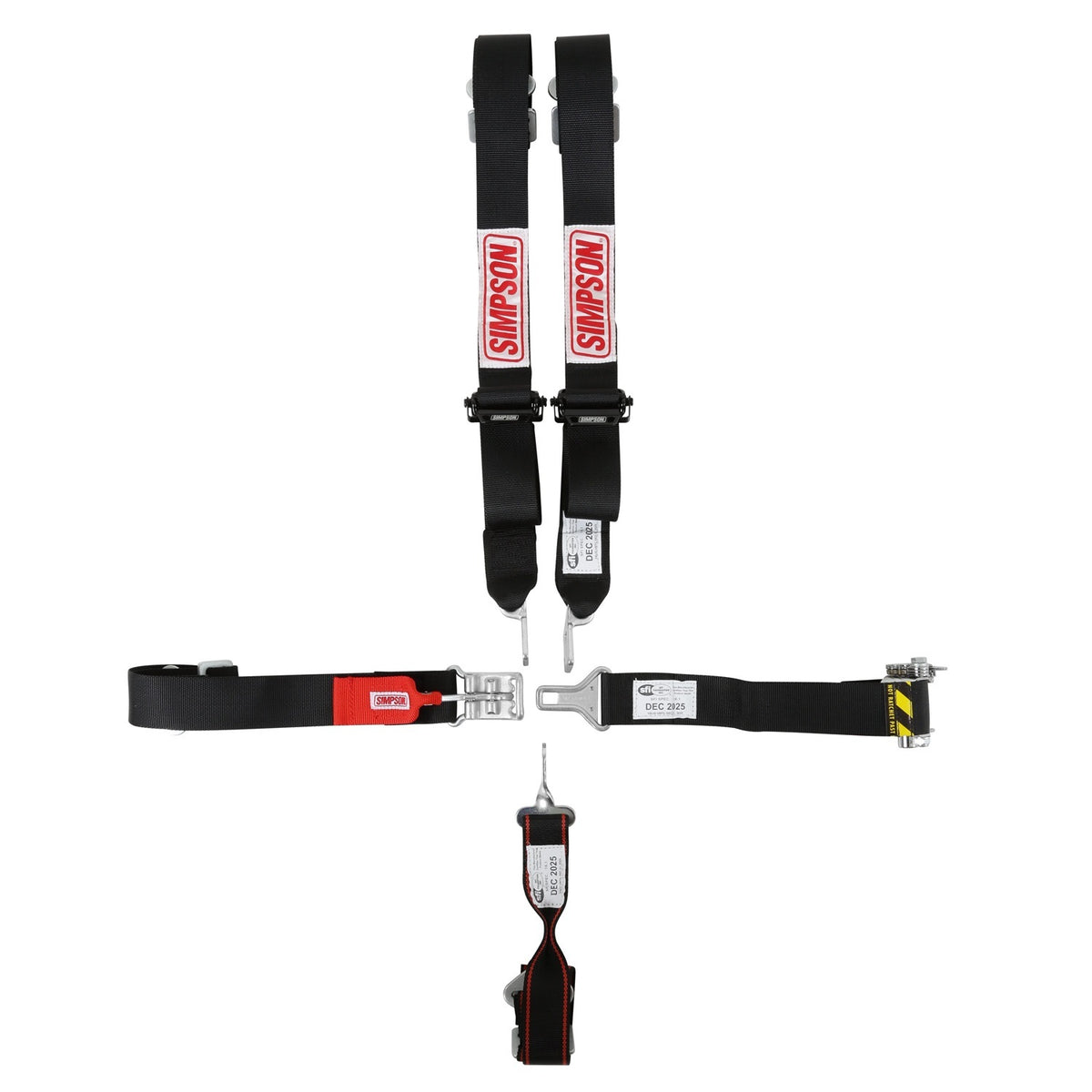 Harness 5pt L&L 2in Blk Ratchet