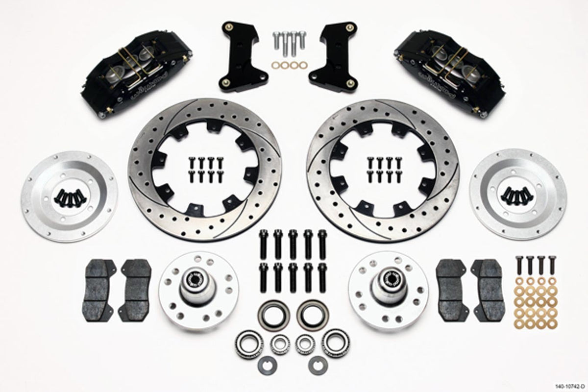 Front Disc Brake Kit 74- 78 12.19in Drilled Rotor