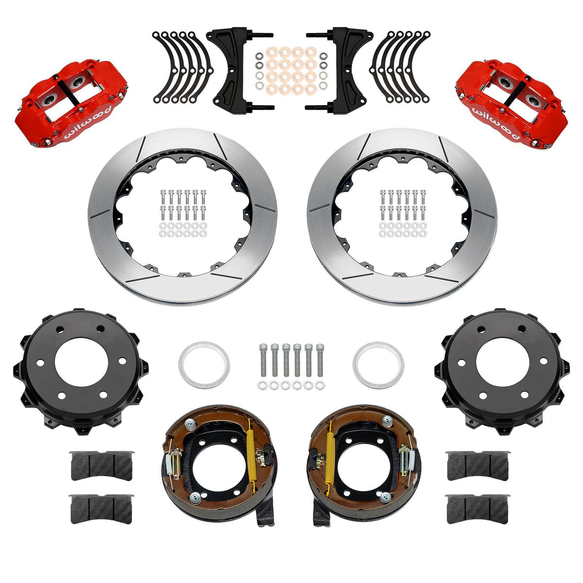 Rear Brake Kit Disc/Drum 71-91 Blazer FNSL4R Red