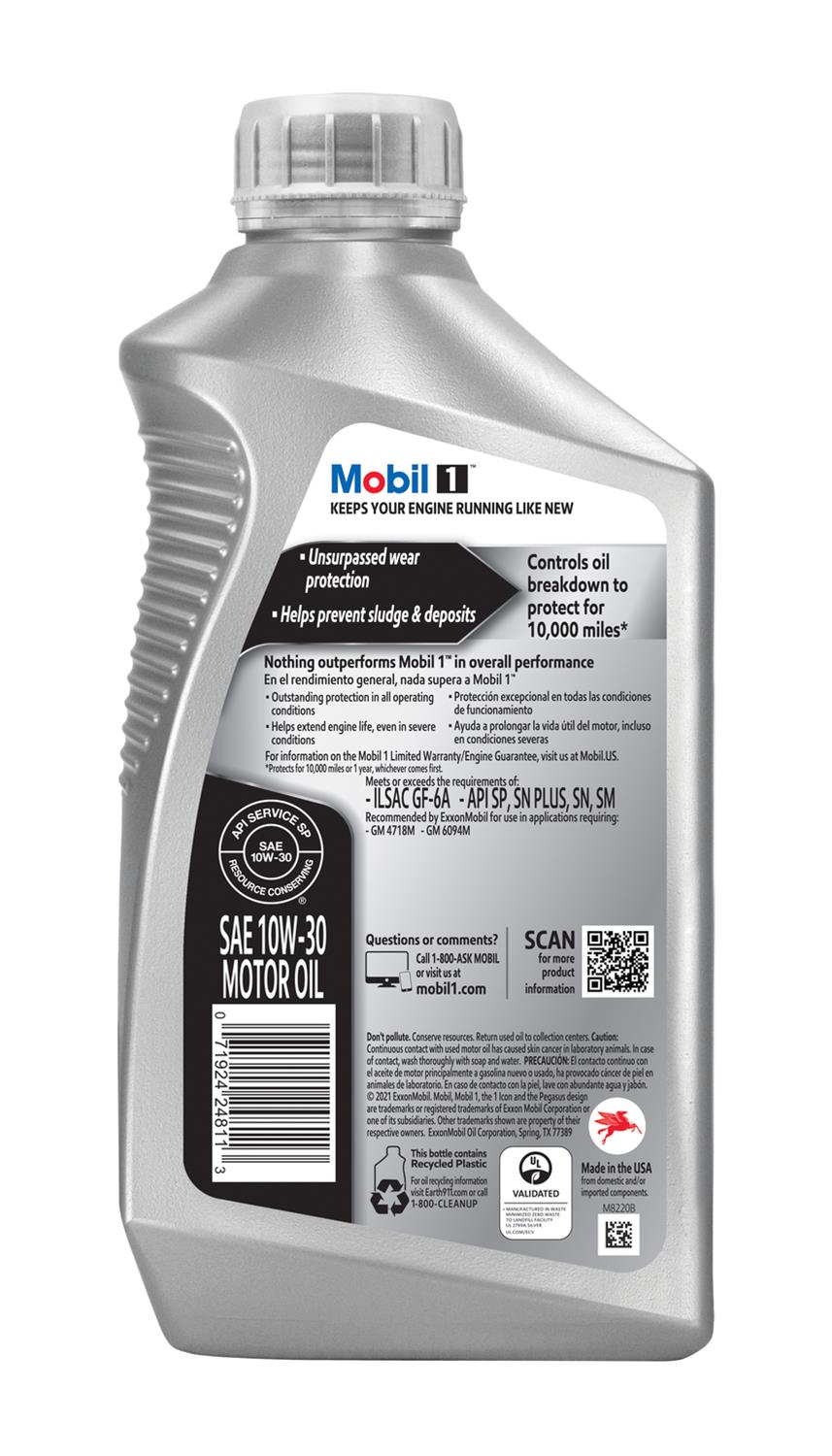 10w30 Mobil 1 Synthetic Motor Oil