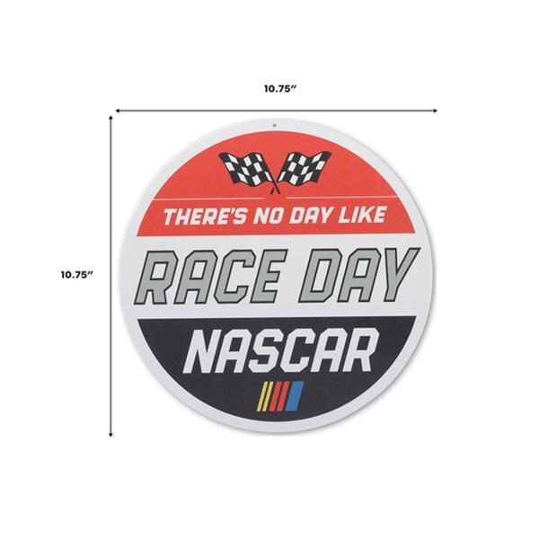 NASCAR There's No Day Like Race Day Round Metal Sign