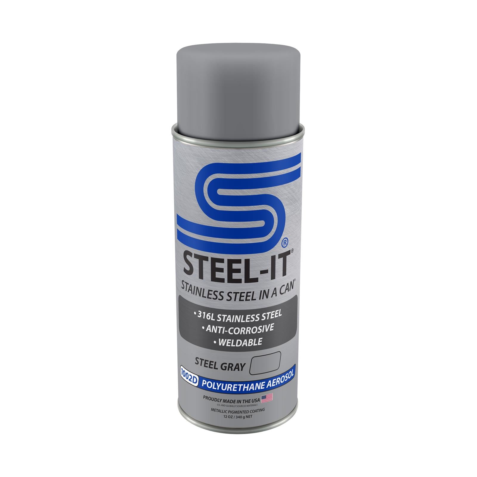 Steel-It Polyurethane Topcoats 12 Oz. Matte Gray/Silver