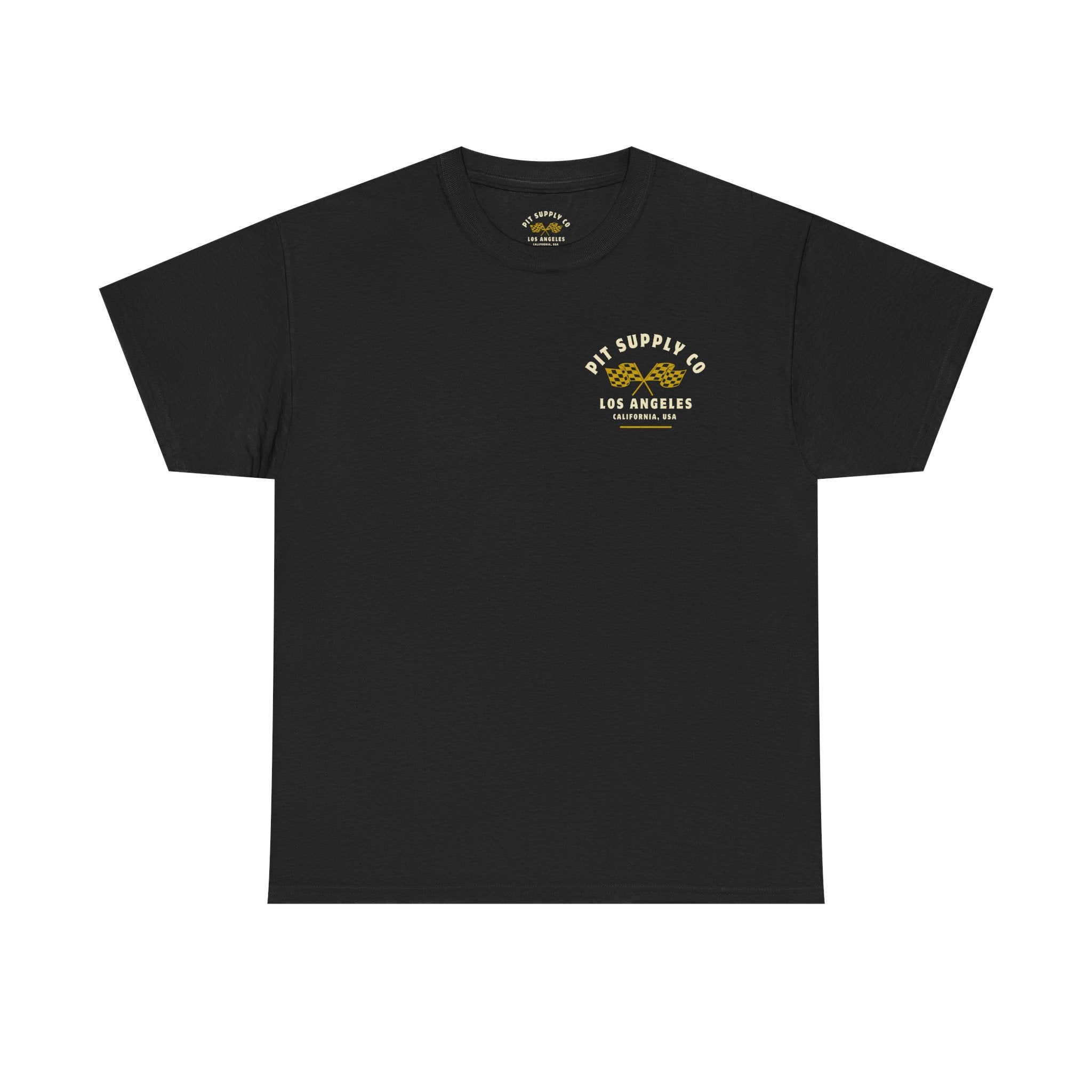 Pit Supply Co Vintage Crossed Checkered Flag Tee