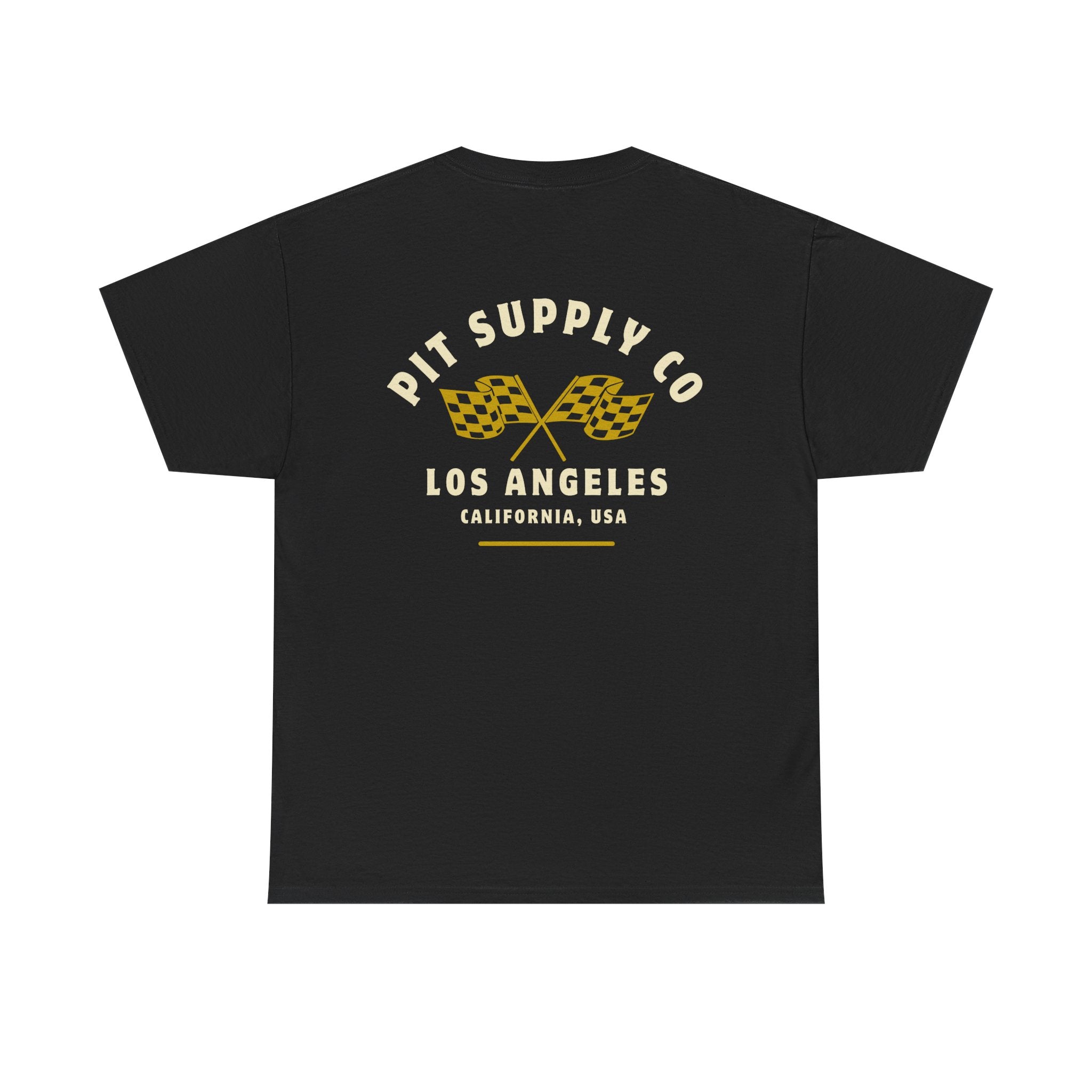 Pit Supply Co Vintage Crossed Checkered Flag Tee