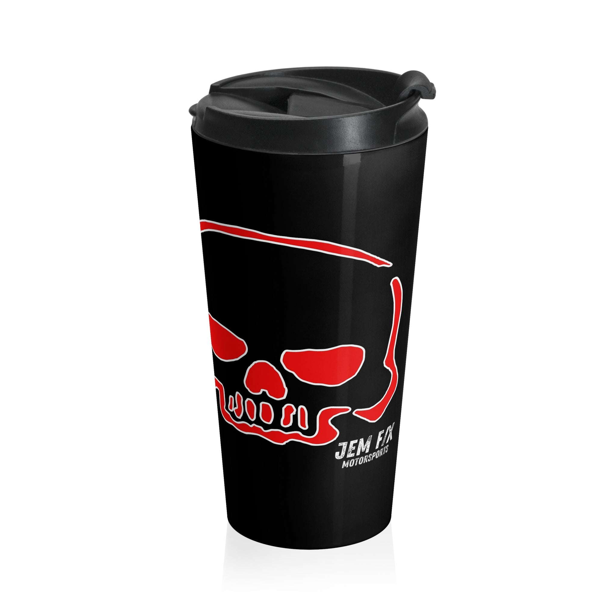 Travel Mug - Jem F/X Motorsports Skull and Distressed Logo