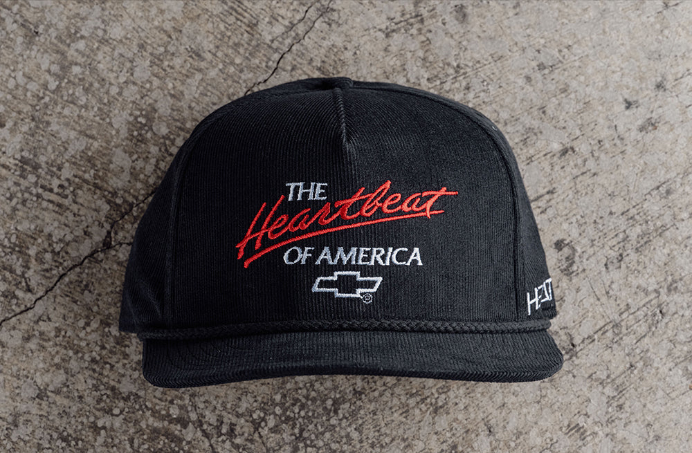 HWV Chevrolet Heartbeat of America Hat - BLACK Cord