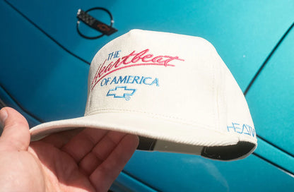 HWV Chevrolet Heartbeat of America Hat - OFF WHITE Cord
