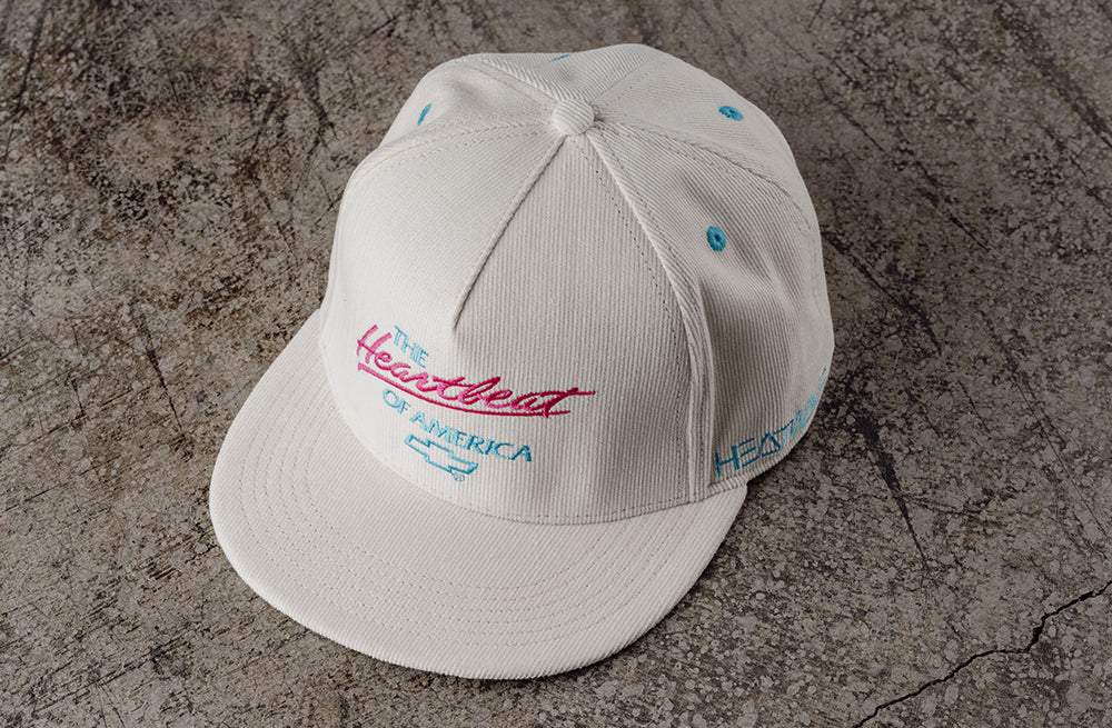 HWV Chevrolet Heartbeat of America Hat - OFF WHITE Cord