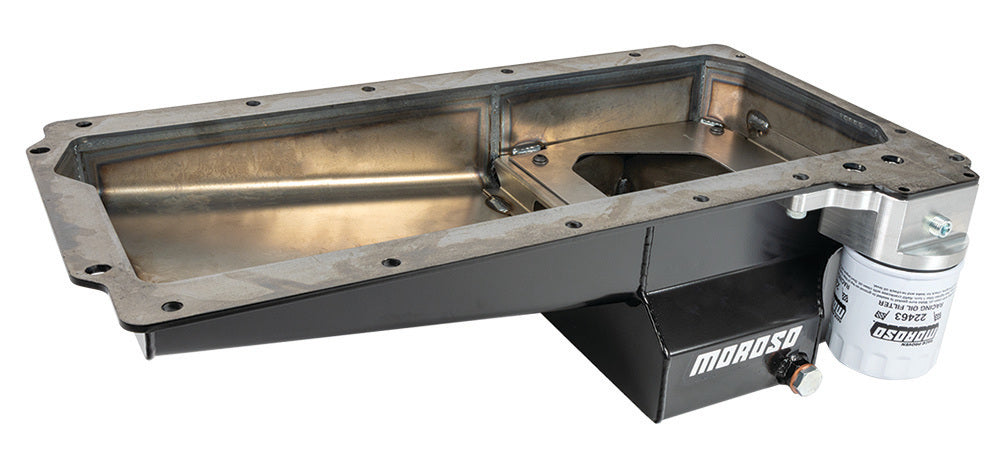 GM LS Oil Pan w/Billet Oil Filter Adapter 7qts.