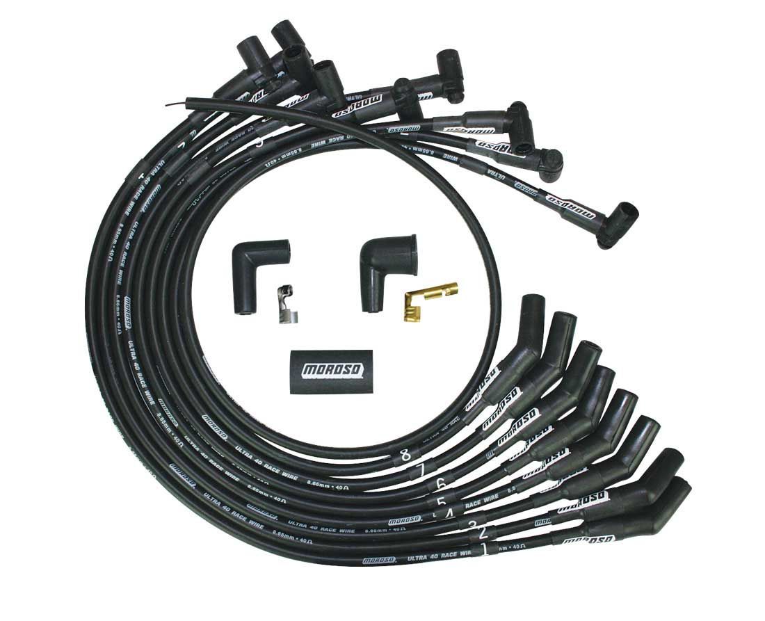 Ultra 40 Plug Wire Set SBF 302  HEI  Black