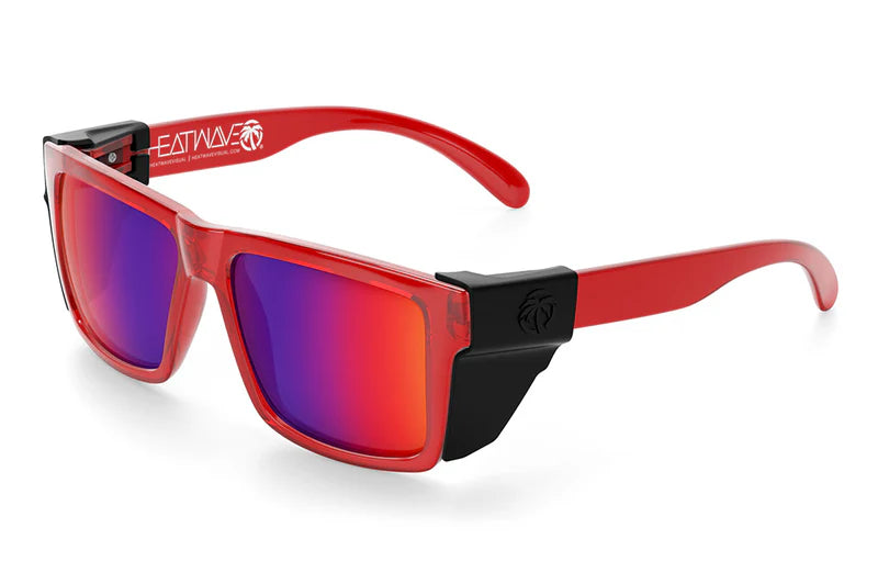 VISE Z87 Sunglasses Neon Red Frame