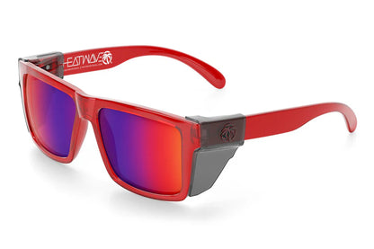 VISE Z87 Sunglasses Neon Red Frame