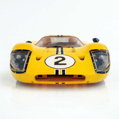 AFX Racing 1967 Ford GT40 MKIV #2 Le Mans Yellow Mega G+ Slot Cars 22014