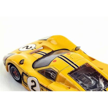 AFX Racing 1967 Ford GT40 MKIV #2 Le Mans Yellow Mega G+ Slot Cars 22014