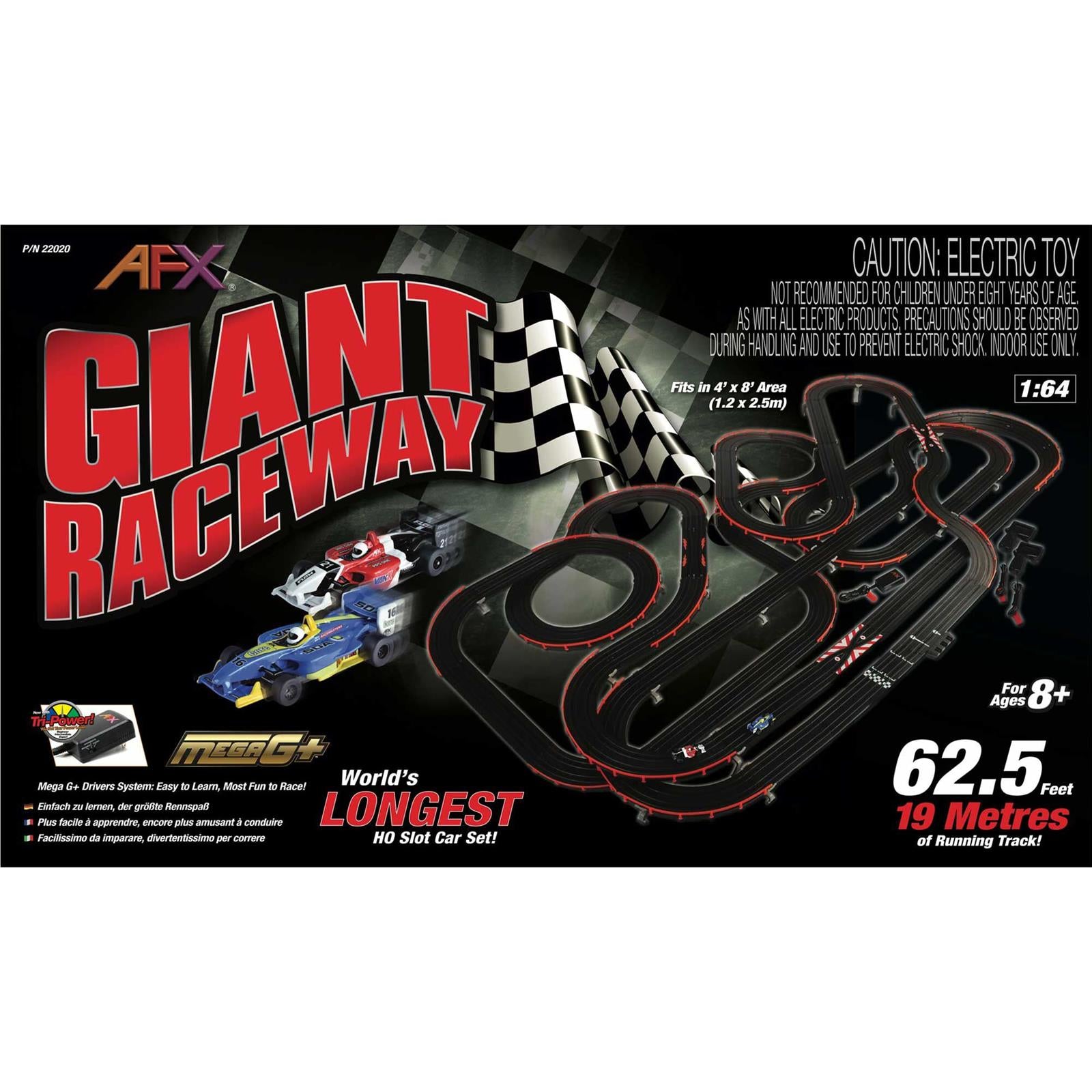 AFX Racing Giant Raceway Slot Car Set 22020