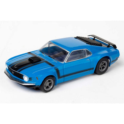 AFX Racing Ford Mustang Boss 302 Blue Mega G+ HO Slot Cars 22026