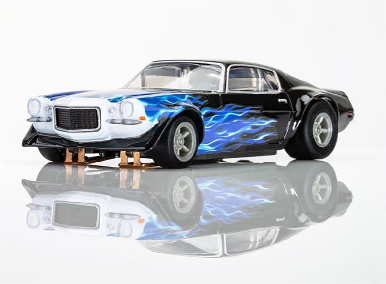 AFX Racing 1973 Chevrolet Camaro Wild Fire Black/Blue Mega G+HO Slot Cars 22046