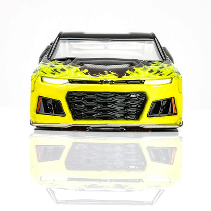 AFX Racing 2021 Chevy Camaro ZL1 Wild Fire Black/Green Mega G+HO Slot Cars 22060