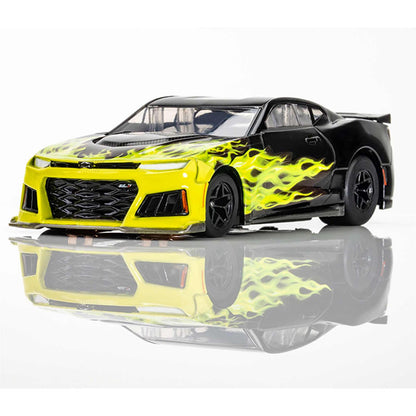 AFX Racing 2021 Chevy Camaro ZL1 Wild Fire Black/Green Mega G+HO Slot Cars 22060