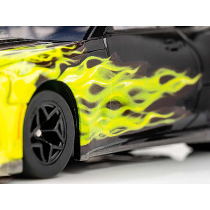 AFX Racing 2021 Chevy Camaro ZL1 Wild Fire Black/Green Mega G+HO Slot Cars 22060