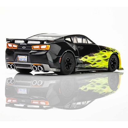 AFX Racing 2021 Chevy Camaro ZL1 Wild Fire Black/Green Mega G+HO Slot Cars 22060