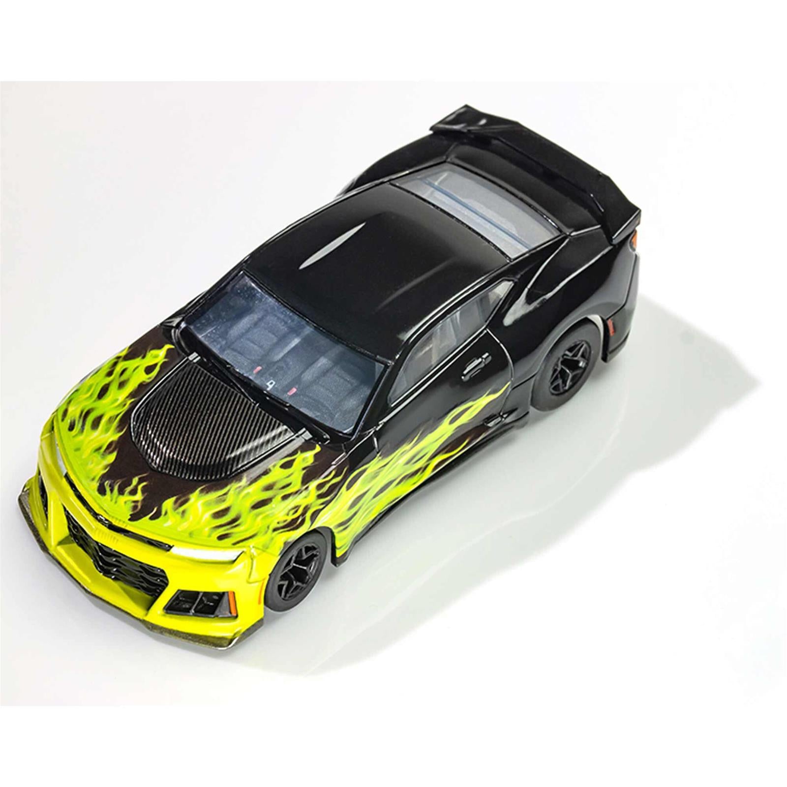 AFX Racing 2021 Chevy Camaro ZL1 Wild Fire Black/Green Mega G+HO Slot Cars 22060