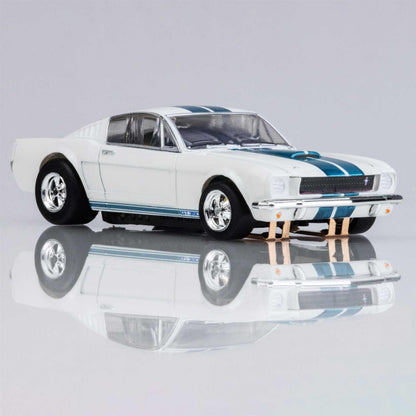 AFX Racing 1965 Ford Mustang Shelby GT350 White/Blue HO Slot Cars 22068