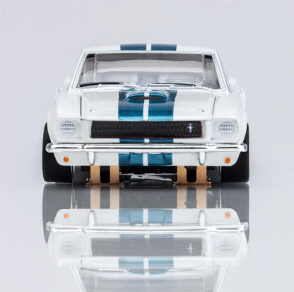 AFX Racing 1965 Ford Mustang Shelby GT350 White/Blue HO Slot Cars 22068