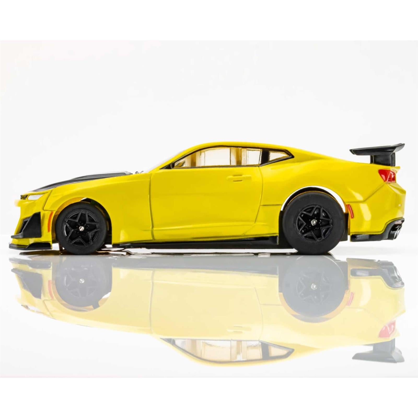 AFX Racing Chevy Camaro ZL1 1LE Shock Yellow HO Slot Cars 22075