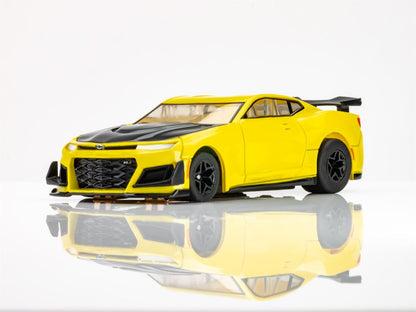 AFX Racing Chevy Camaro ZL1 1LE Shock Yellow HO Slot Cars 22075