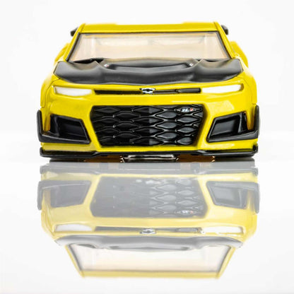 AFX Racing Chevy Camaro ZL1 1LE Shock Yellow HO Slot Cars 22075