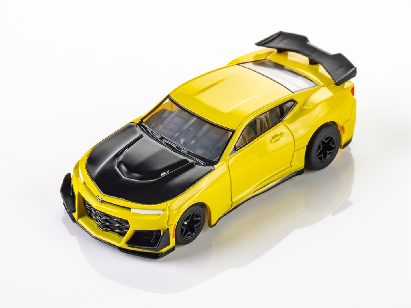 AFX Racing Chevy Camaro ZL1 1LE Shock Yellow HO Slot Cars 22075