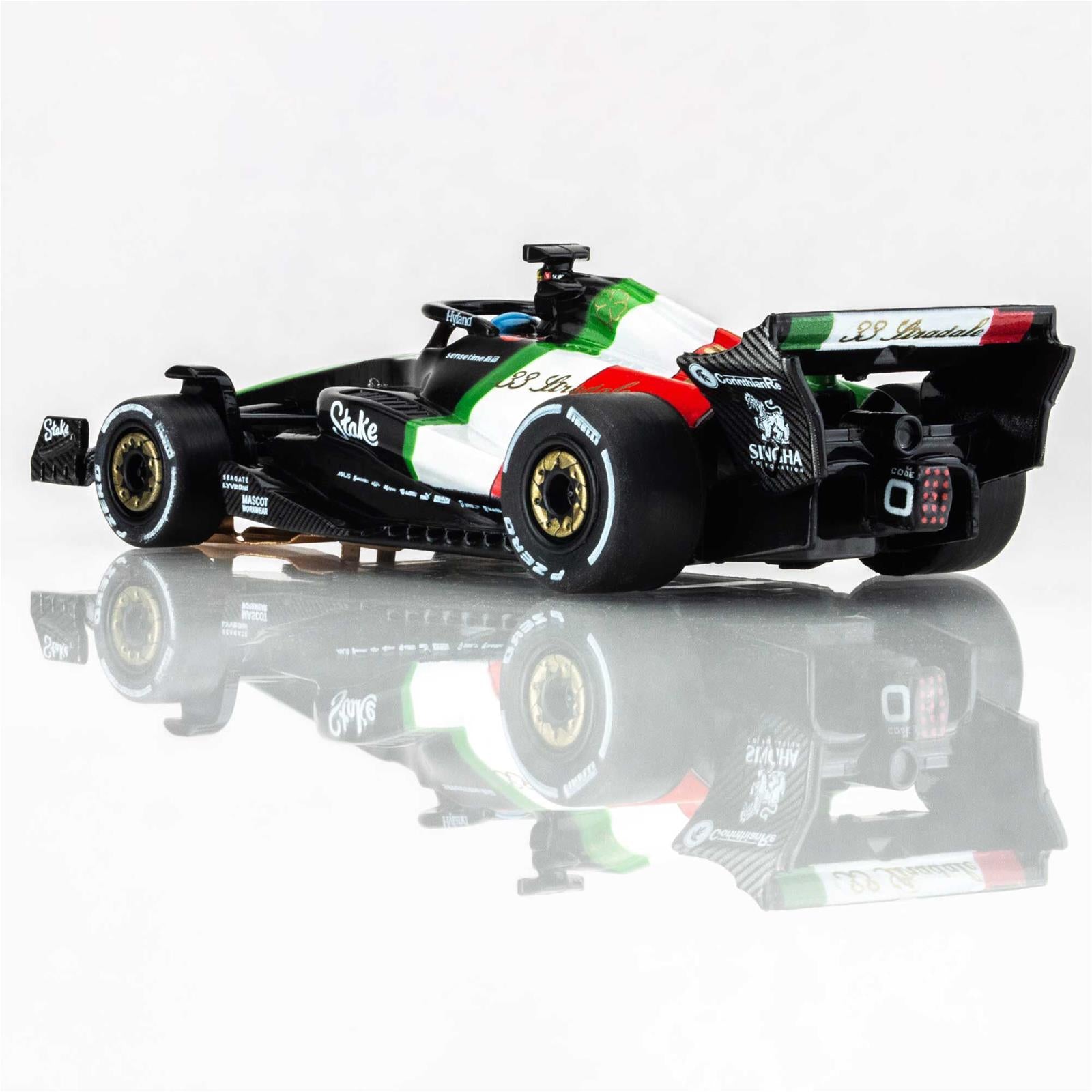 AFX Racing Alfa Romeo F1 Monza Black/Red/Green Mega G+ HO Slot Cars 22080