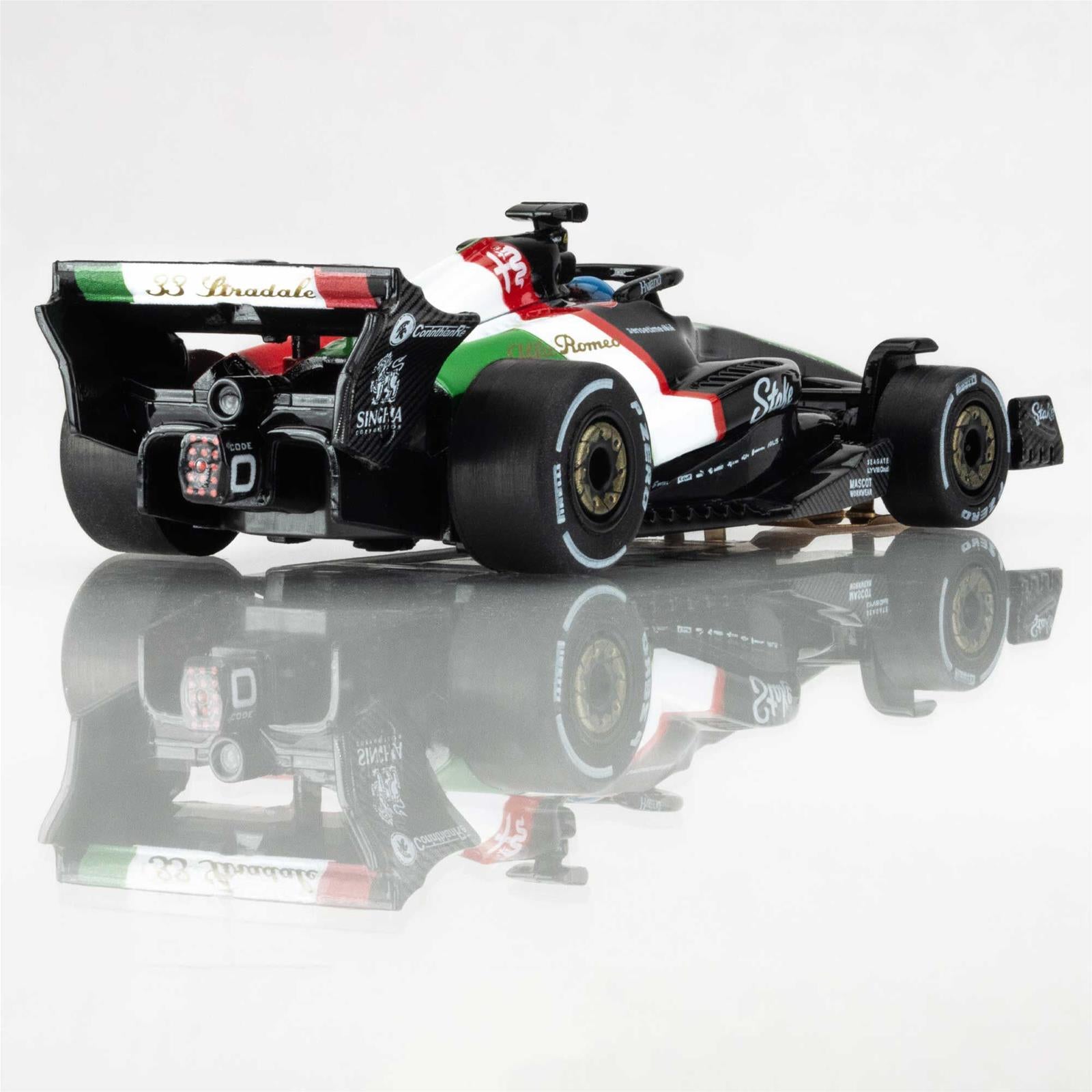 AFX Racing Alfa Romeo F1 Monza Black/Red/Green Mega G+ HO Slot Cars 22080