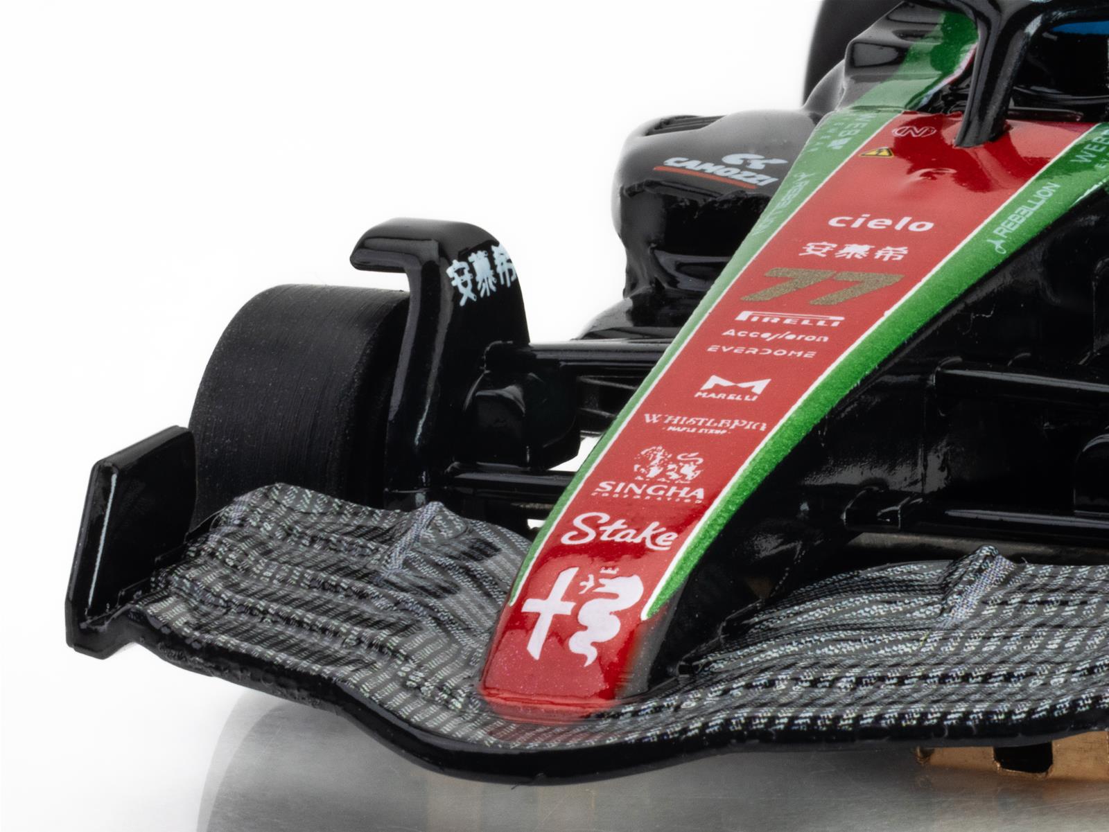 AFX Racing Alfa Romeo F1 Monza Black/Red/Green Mega G+ HO Slot Cars 22080