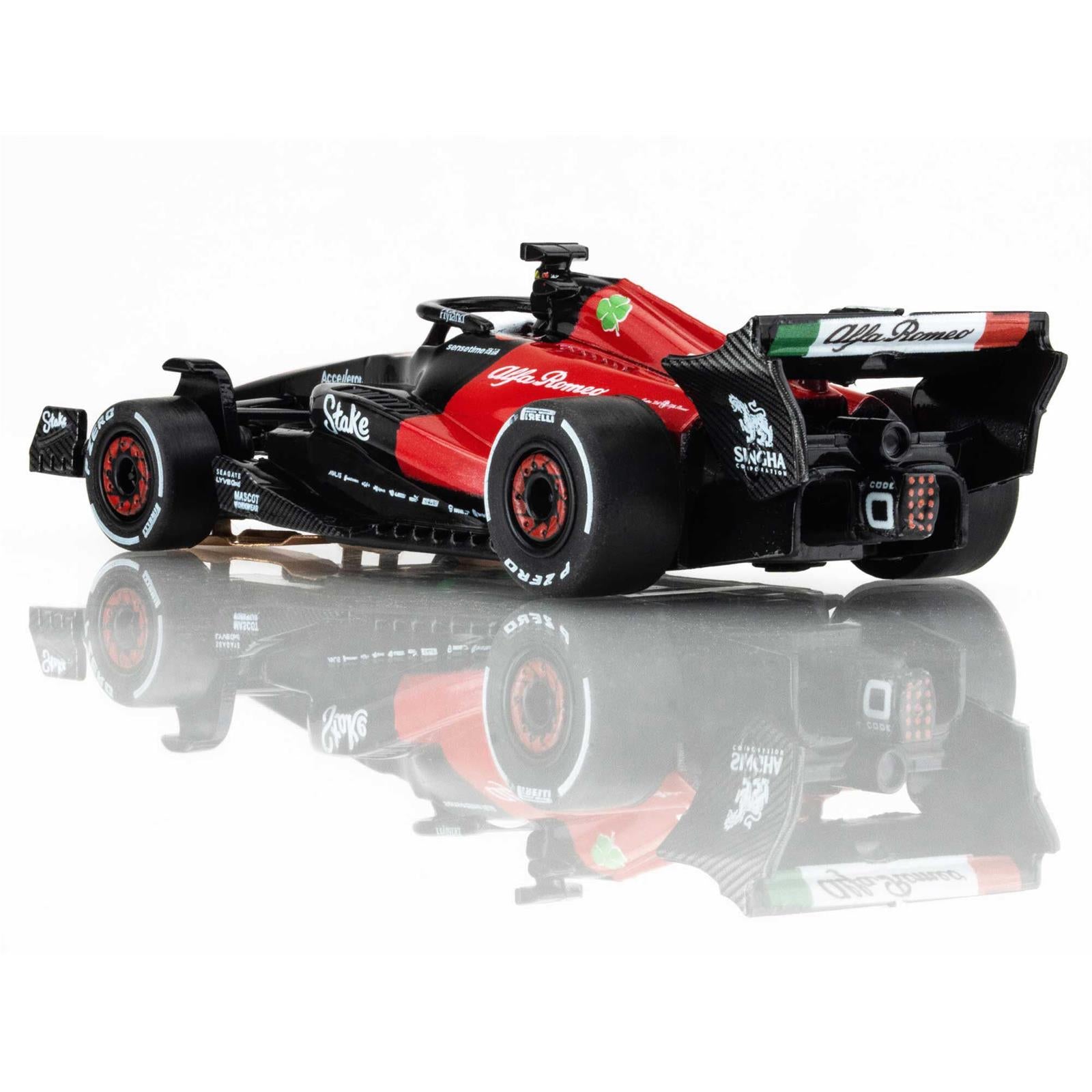 AFX Racing Alfa Romeo F1 FY-77 Black/Red Mega G+ HO Slot Cars 22083