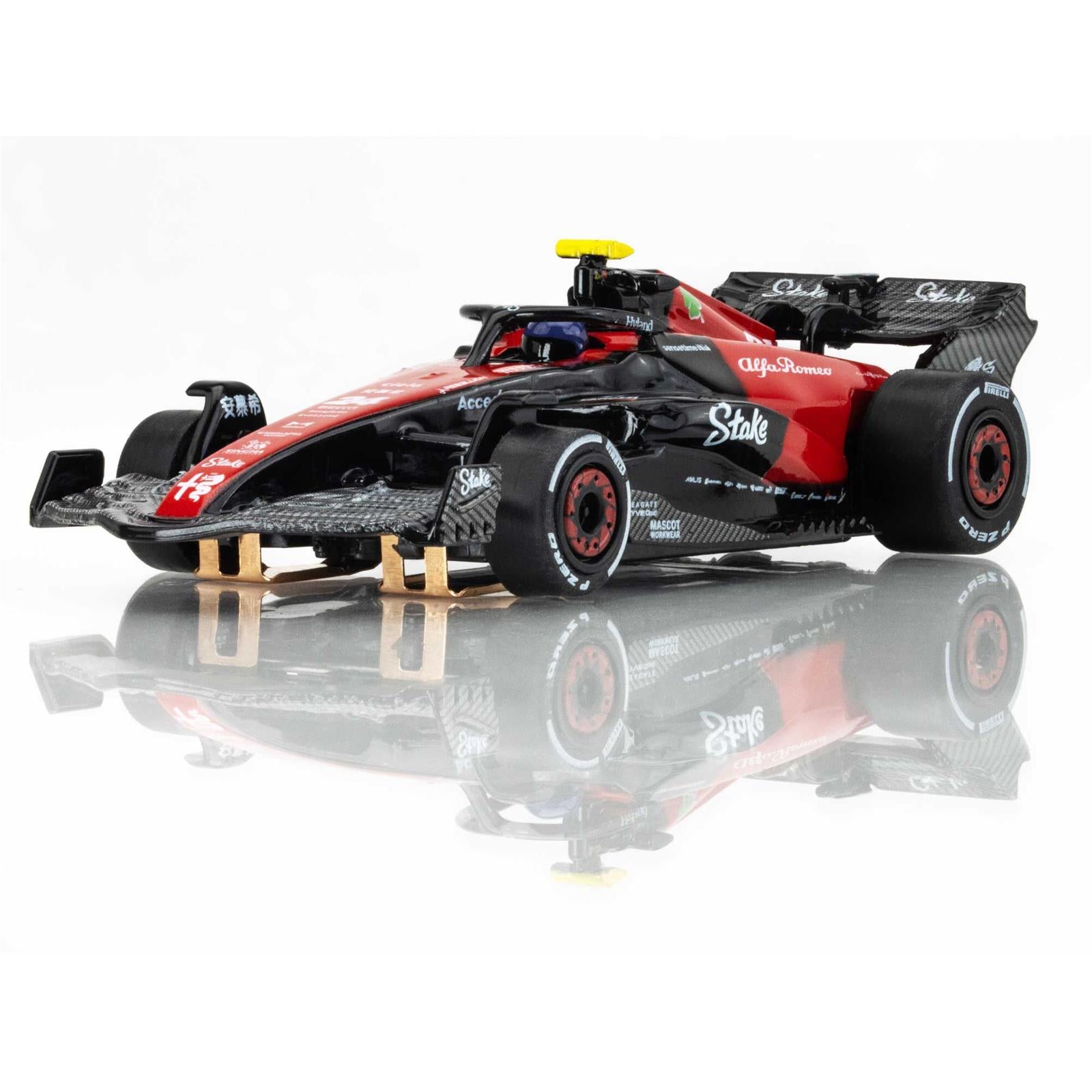 AFX Racing Alfa Romeo F1 FY-24 Black/Red Mega G+ HO Slot Cars 22084