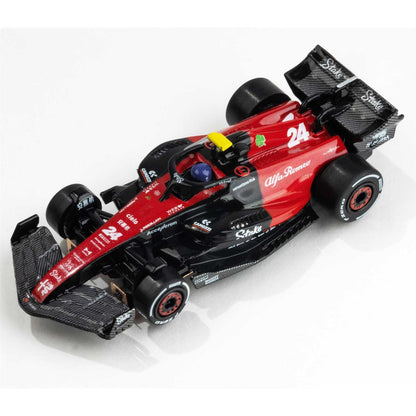 AFX Racing Alfa Romeo F1 FY-24 Black/Red Mega G+ HO Slot Cars 22084